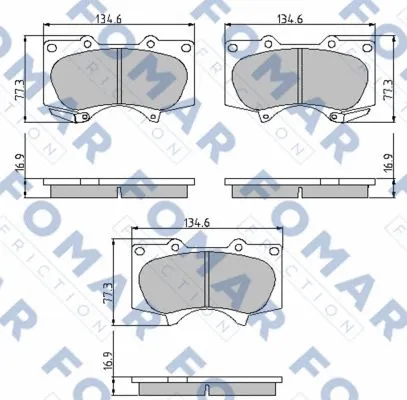 Brake Pad Set, disc brake (FO 932081)