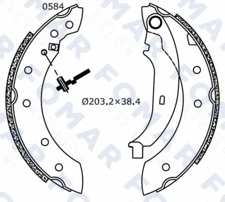 Brake Shoe Set (FO 0584)