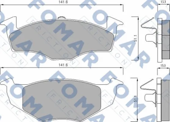 Brake Pad Set, disc brake (FO 682581)