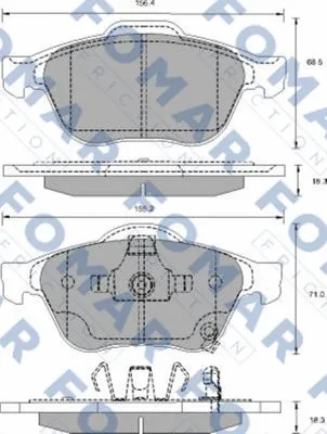 Brake Pad Set, disc brake (FO 913481)