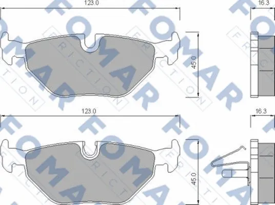 Brake Pad Set, disc brake (FO 672781)