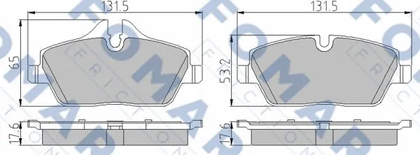 Brake Pad Set, disc brake (FO 928281)