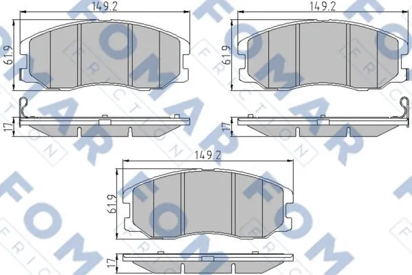 Brake Pad Set, disc brake (FO 930881)