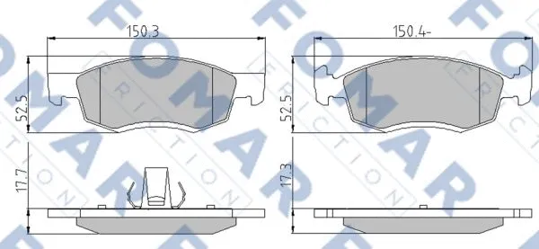 Brake Pad Set, disc brake (FO 873681)