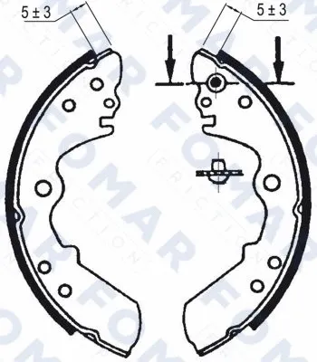 Brake Shoe Set (FO 9019)