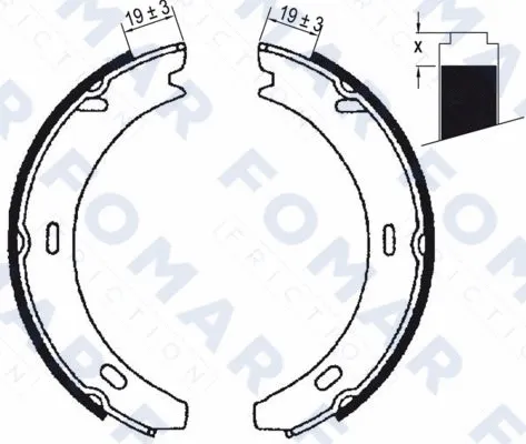 Brake Shoe Set (FO 9017)
