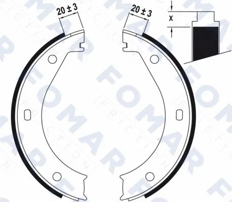 Brake Shoe Set (FO 0423)