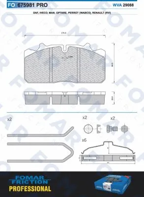 Brake Pad Set, disc brake (FO 675981)