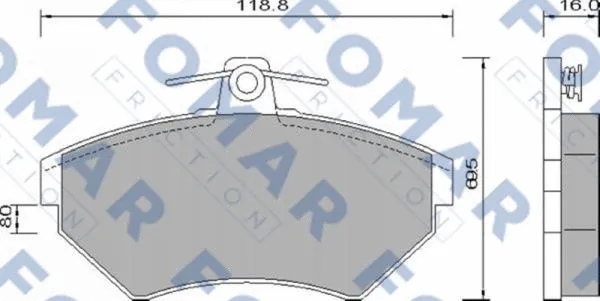 Brake Pad Set, disc brake (FO 634281)