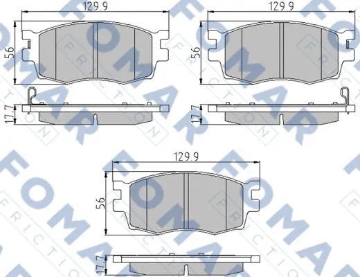 Brake Pad Set, disc brake (FO 932681)