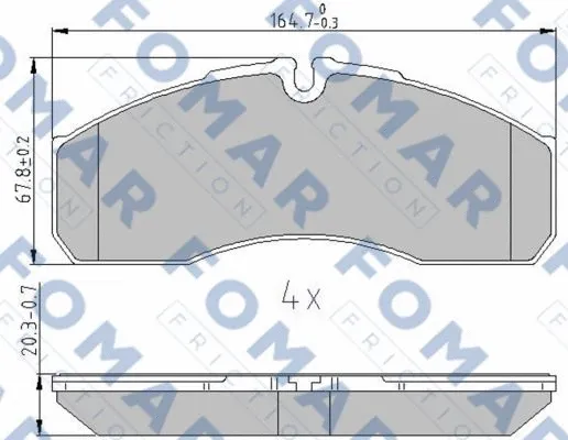 Brake Pad Set, disc brake (FO 933581)