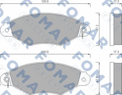 Brake Pad Set, disc brake (FO 673281)