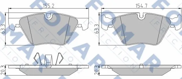 Brake Pad Set, disc brake (FO 934781)