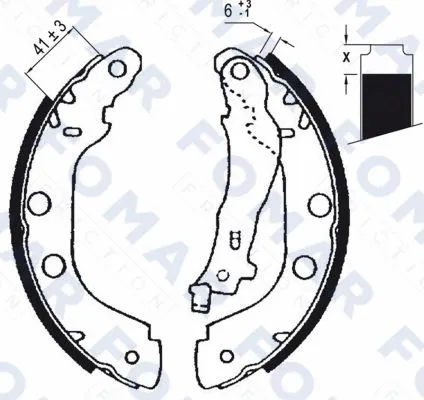 Brake Shoe Set (FO 9037)