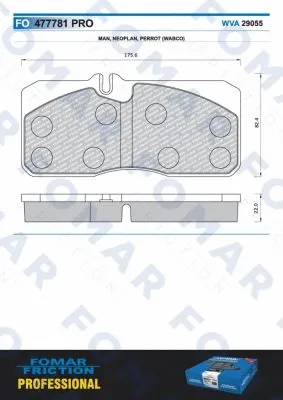 Brake Pad Set, disc brake (FO 477781)