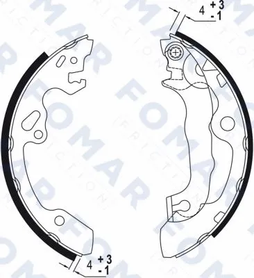 Brake Shoe Set (FO 9053)