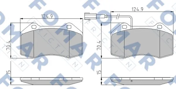 Brake Pad Set, disc brake (FO 869281)