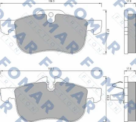 Brake Pad Set, disc brake (FO 680381)