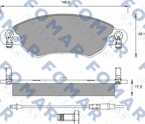 Brake Pad Set, disc brake (FO 786981)