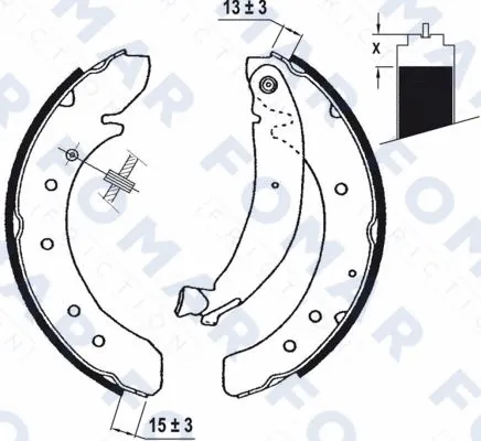 Brake Shoe Set (FO 0620)