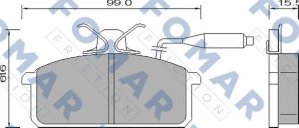 Brake Pad Set, disc brake (FO 654781)