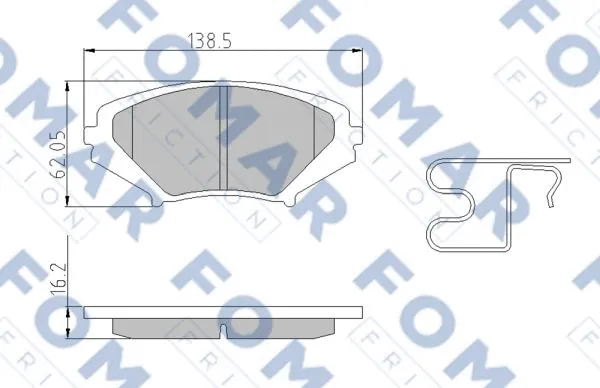 Brake Pad Set, disc brake (FO 968881)