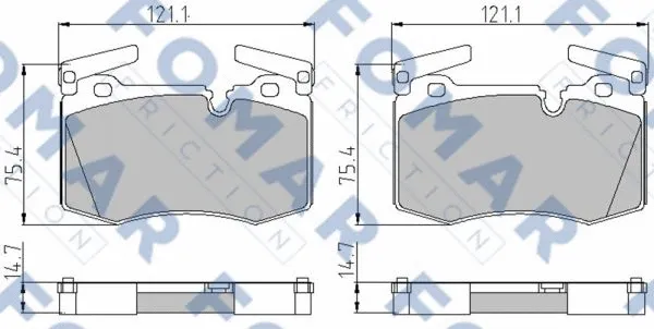 Brake Pad Set, disc brake (FO 888083)