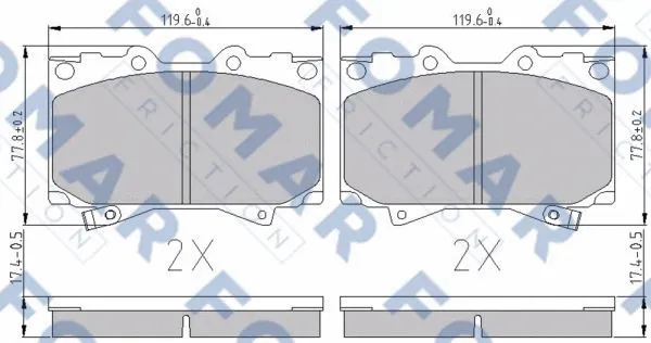 Brake Pad Set, disc brake (FO 892881)