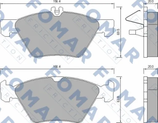 Brake Pad Set, disc brake (FO 639081)