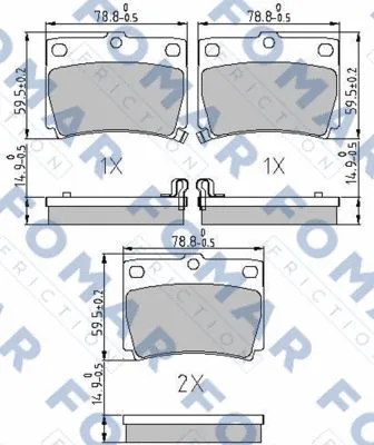 Brake Pad Set, disc brake (FO 239281)