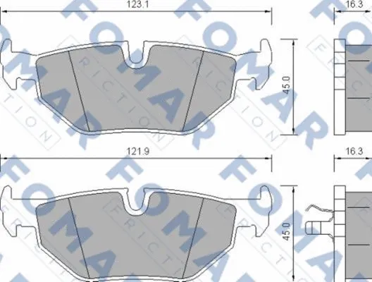 Brake Pad Set, disc brake (FO 637181)