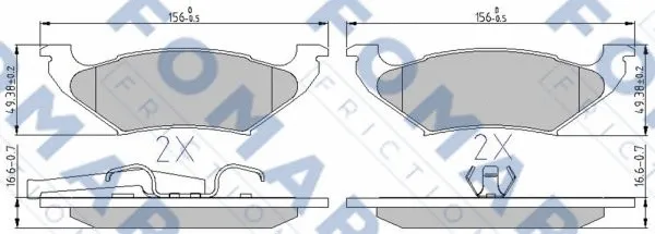 Brake Pad Set, disc brake (FO 895481)