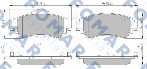 Brake Pad Set, disc brake (FO 242681)
