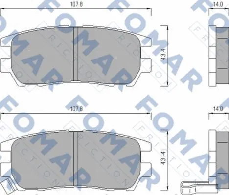 Brake Pad Set, disc brake (FO 482181)
