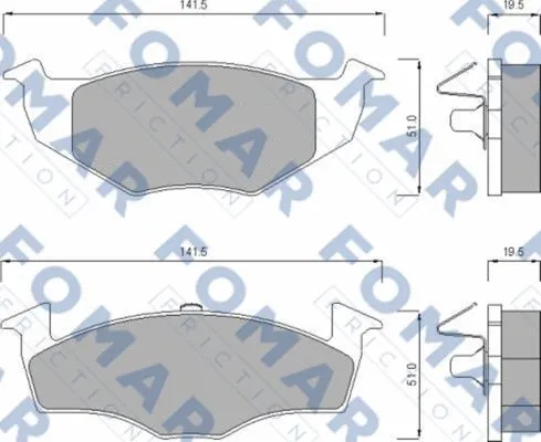 Brake Pad Set, disc brake (FO 643281)
