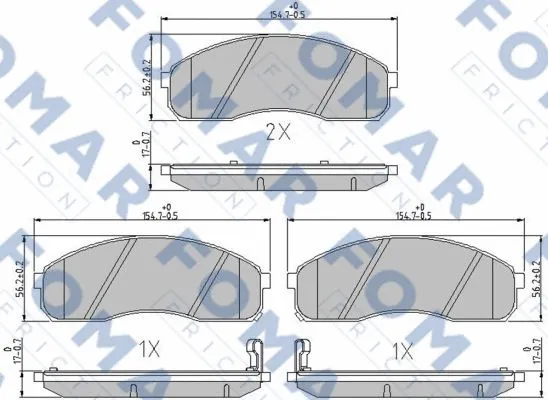 Brake Pad Set, disc brake (FO 685981)