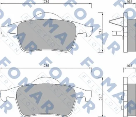 Brake Pad Set, disc brake (FO 669081)