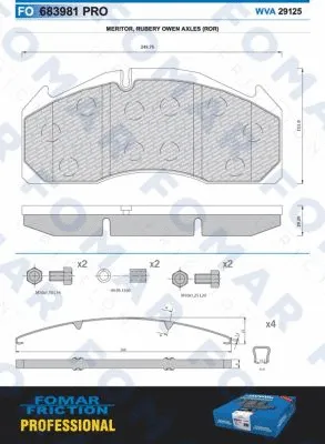 Brake Pad Set, disc brake (FO 683981)