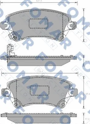 Brake Pad Set, disc brake (FO 908981)