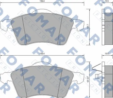 Brake Pad Set, disc brake (FO 647781)