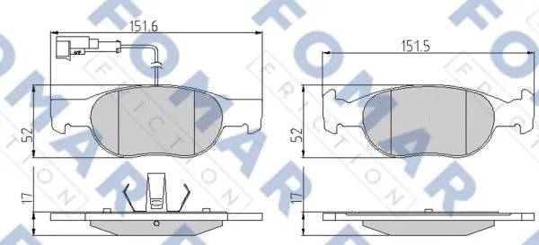 Brake Pad Set, disc brake (FO 901581)