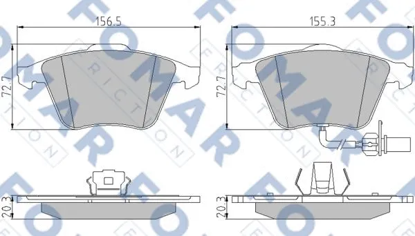 Brake Pad Set, disc brake (FO 920981)