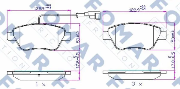 Brake Pad Set, disc brake (FO 693781)