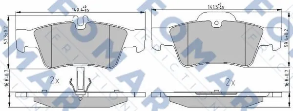 Brake Pad Set, disc brake (FO 914481)