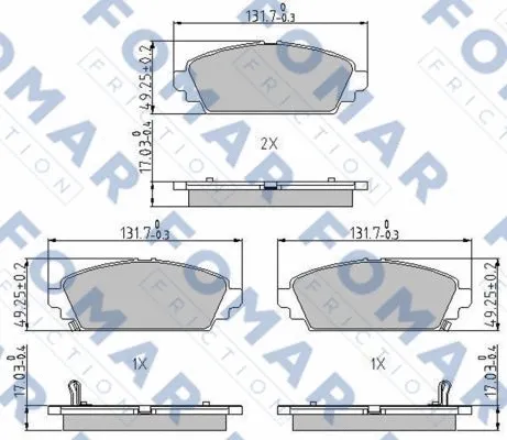Brake Pad Set, disc brake (FO 689781)