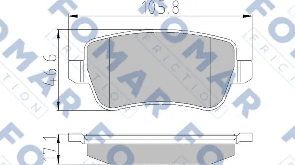 Brake Pad Set, disc brake (FO 847181)