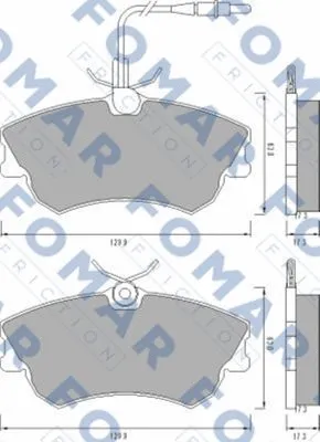 Brake Pad Set, disc brake (FO 677781)
