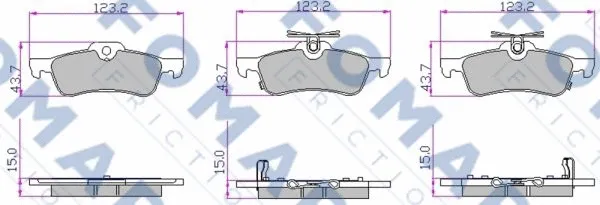 Brake Pad Set, disc brake (FO 800681)