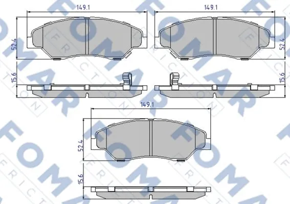 Brake Pad Set, disc brake (FO 893881)