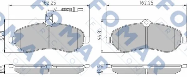 Brake Pad Set, disc brake (FO 931081)